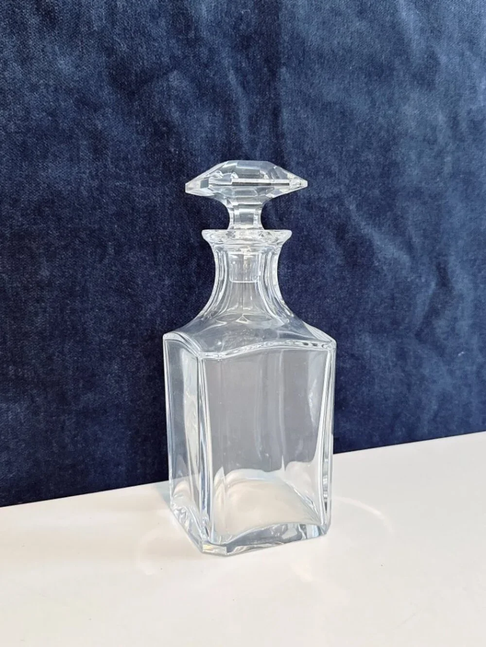 BACCARAT CRYSTAL SQUARE WHISKEY DECANTER  W STOPPER - PERFECTION PATTERN